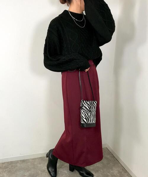 INGNI（イング）の「ツイルナロー／スカート（スカート・レディース・グリーン/ボルドー/ブラウン/ブラック/ブラック系その他/アイボリー系・FREE）」の14枚目の写真