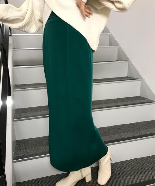 INGNI（イング）の「ツイルナロー／スカート（スカート・レディース・グリーン/ボルドー/ブラウン/ブラック/ブラック系その他/アイボリー系・FREE）」の15枚目の写真