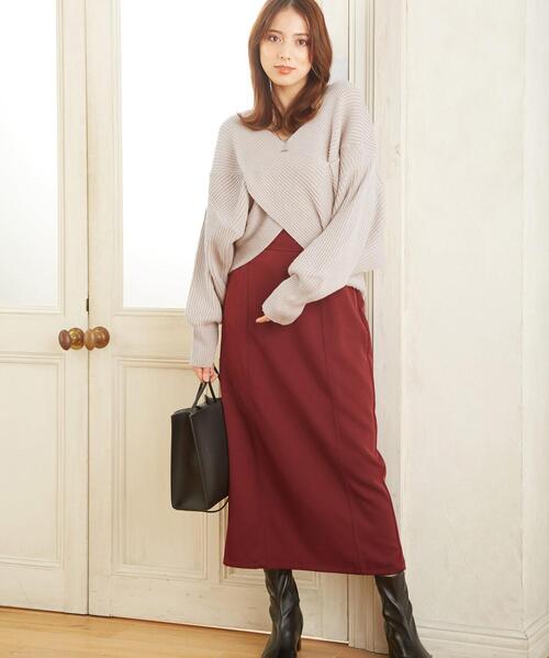 INGNI（イング）の「ツイルナロー／スカート（スカート・レディース・グリーン/ボルドー/ブラウン/ブラック/ブラック系その他/アイボリー系・FREE）」の17枚目の写真