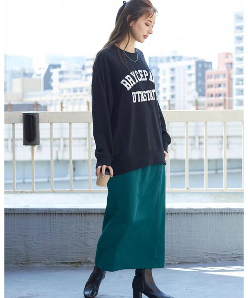 INGNI（イング）の「ツイルナロー／スカート（スカート・レディース・グリーン/ボルドー/ブラウン/ブラック/ブラック系その他/アイボリー系・FREE）」の18枚目の写真