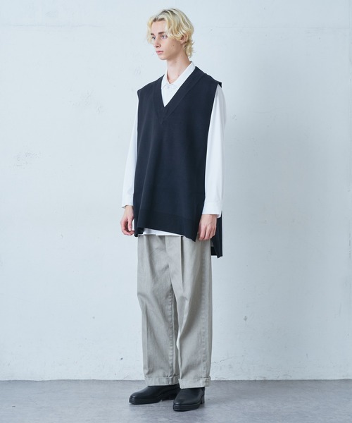 Lui's(ルイス)の「ミラノリブVネックベスト(ニット/セーター・メンズ・ブラック/パープル/ブラウン・FREE)」の9枚目の写真