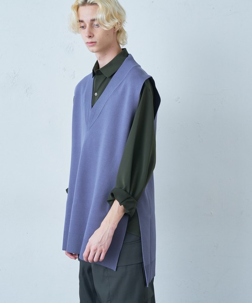 Lui's(ルイス)の「ミラノリブVネックベスト(ニット/セーター・メンズ・ブラック/パープル/ブラウン・FREE)」の6枚目の写真