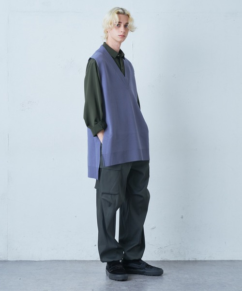 Lui's(ルイス)の「ミラノリブVネックベスト(ニット/セーター・メンズ・ブラック/パープル/ブラウン・FREE)」の7枚目の写真