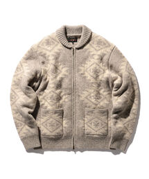 BEAMS PLUS | BEAMS PLUS / 5ゲージ スノーパターン ジップ ニット ブルゾン(ニット/セーター)