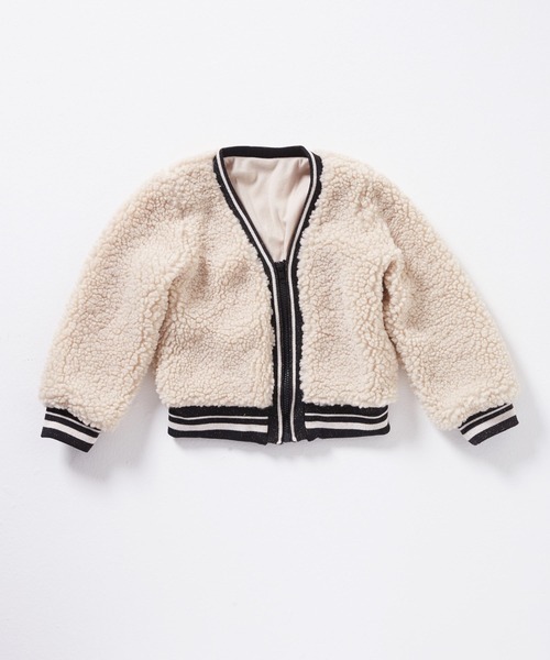 Rora（ローラ）の「タレント ボア アウター(2color)（ブルゾン・キッズ・ブラック/ベージュ・120/130/140/150/100/110）」の11枚目の写真
