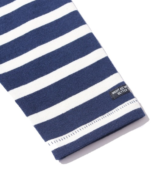 F.O.U（エフオーユー）の「F.O.KIDS/エフオーキッズ 先染めボーダービッグTシャツ ボーダーTシャツ（Tシャツ/カットソー・キッズ・ネイビー×ホワイト/ブラック×ホワイト/ブラック系その他/ブラウン系その他・140/130）」の7枚目の写真