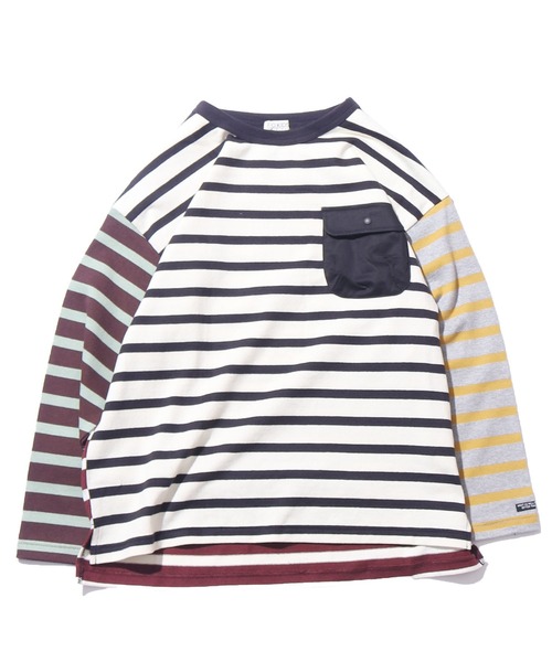 F.O.U（エフオーユー）の「F.O.KIDS/エフオーキッズ 先染めボーダービッグTシャツ ボーダーTシャツ（Tシャツ/カットソー・キッズ・ネイビー×ホワイト/ブラック×ホワイト/ブラック系その他/ブラウン系その他・140/130）」の18枚目の写真
