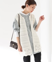 SLOBE IENA | クロシェニットベスト(ベスト)