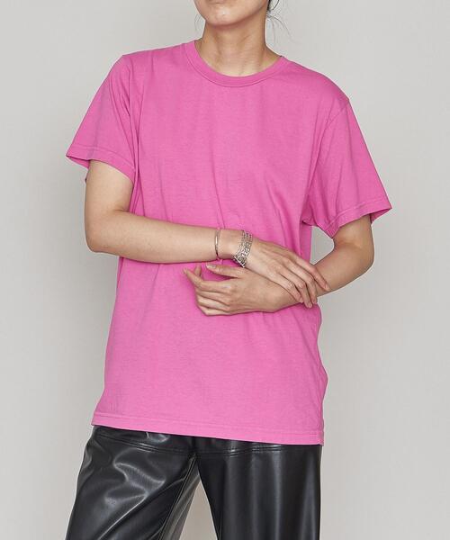 Upcycle（アップサイクル）の「＜Upcycle（アップ サイクル）＞クルーネック Tシャツ（Tシャツ/カットソー・レディース・ライトグレー/ピンク/ライム・S/XXL）」の3枚目の写真