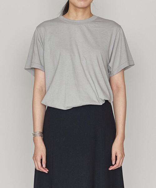 Upcycle（アップサイクル）の「＜Upcycle（アップ サイクル）＞クルーネック Tシャツ（Tシャツ/カットソー・レディース・ライトグレー/ピンク/ライム・S/XXL）」の6枚目の写真