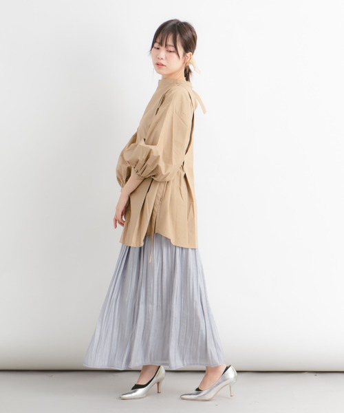 Wordtrobe(ワードトローブ)の「【wordtrobe】タイプライター ランタンスリーブ ブラウス(シャツ/ブラウス・レディース・ブラック/ベージュ/ワインレッド/オリーブ・FREE)」の18枚目の写真