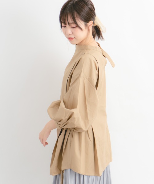 Wordtrobe(ワードトローブ)の「【wordtrobe】タイプライター ランタンスリーブ ブラウス(シャツ/ブラウス・レディース・ブラック/ベージュ/ワインレッド/オリーブ・FREE)」の15枚目の写真