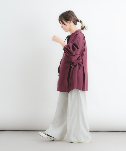 Wordtrobe(ワードトローブ)の「【wordtrobe】タイプライター ランタンスリーブ ブラウス(シャツ/ブラウス・レディース・ブラック/ベージュ/ワインレッド/オリーブ・FREE)」の22枚目の写真