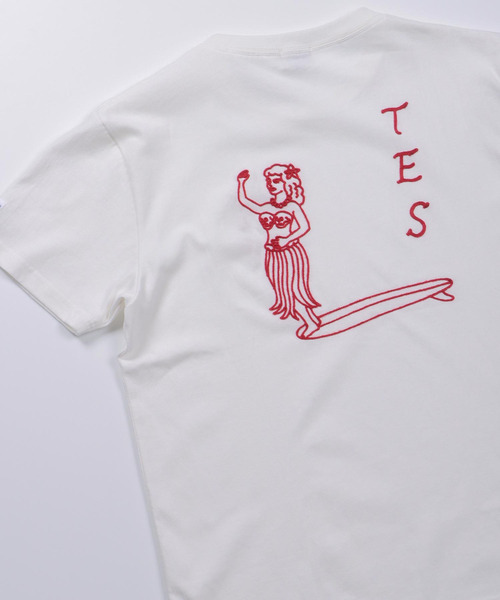 The Endless Summer(エンドレスサマー)の「TES HULA GIRL CHAIN EMB T-SHIRT / Tシャツ(Tシャツ/カットソー・メンズ・ホワイト/ブラック/ブルーグレー・SMALL/MEDIUM/LARGE/X-LARGE)」の2枚目の写真