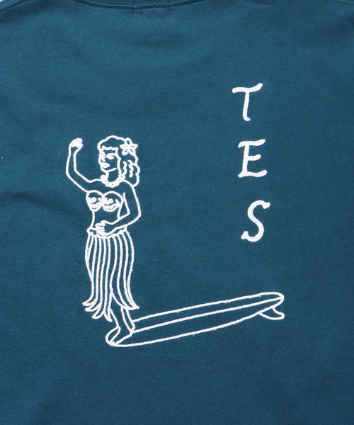 The Endless Summer(エンドレスサマー)の「TES HULA GIRL CHAIN EMB T-SHIRT / Tシャツ(Tシャツ/カットソー・メンズ・ホワイト/ブラック/ブルーグレー・SMALL/MEDIUM/LARGE/X-LARGE)」の13枚目の写真