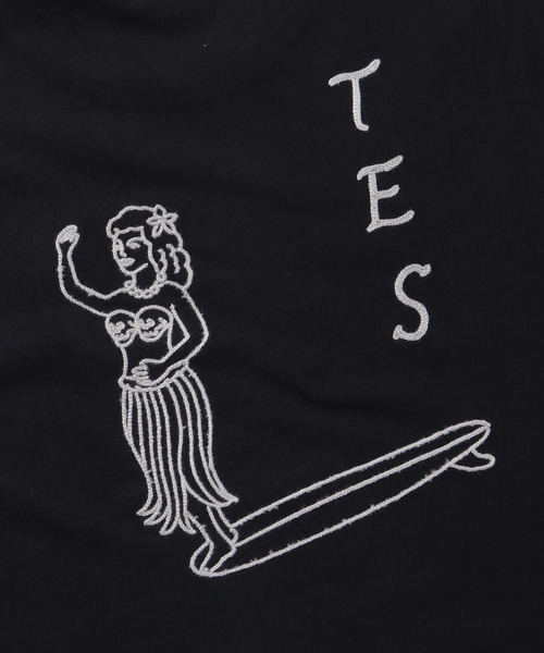 The Endless Summer(エンドレスサマー)の「TES HULA GIRL CHAIN EMB T-SHIRT / Tシャツ(Tシャツ/カットソー・メンズ・ホワイト/ブラック/ブルーグレー・SMALL/MEDIUM/LARGE/X-LARGE)」の14枚目の写真