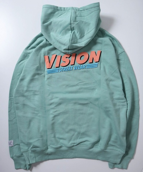 VISION STREET WEAR（ヴィジョンストリートウェア）の「VISION STREET WEAR 裏毛刺繍スウェットパーカー（パーカー・メンズ・グリーン/チャコールグレー/オフホワイト/ラベンダー・M/L/LL）」の8枚目の写真
