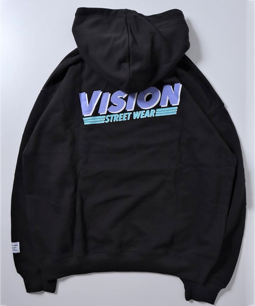 VISION STREET WEAR（ヴィジョンストリートウェア）の「VISION STREET WEAR 裏毛刺繍スウェットパーカー（パーカー・メンズ・グリーン/チャコールグレー/オフホワイト/ラベンダー・M/L/LL）」の7枚目の写真