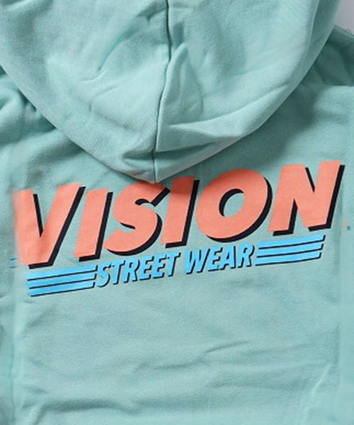 VISION STREET WEAR（ヴィジョンストリートウェア）の「VISION STREET WEAR 裏毛刺繍スウェットパーカー（パーカー・メンズ・グリーン/チャコールグレー/オフホワイト/ラベンダー・M/L/LL）」の11枚目の写真
