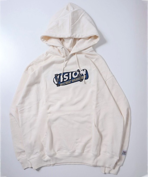 VISION STREET WEAR（ヴィジョンストリートウェア）の「VISION STREET WEAR 裏毛刺繍スウェットパーカー（パーカー・メンズ・グリーン/チャコールグレー/オフホワイト/ラベンダー・M/L/LL）」の6枚目の写真