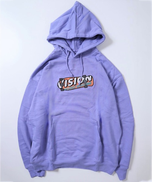 VISION STREET WEAR（ヴィジョンストリートウェア）の「VISION STREET WEAR 裏毛刺繍スウェットパーカー（パーカー・メンズ・グリーン/チャコールグレー/オフホワイト/ラベンダー・M/L/LL）」の9枚目の写真