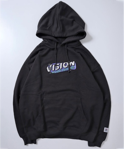 VISION STREET WEAR（ヴィジョンストリートウェア）の「VISION STREET WEAR 裏毛刺繍スウェットパーカー（パーカー・メンズ・グリーン/チャコールグレー/オフホワイト/ラベンダー・M/L/LL）」の15枚目の写真