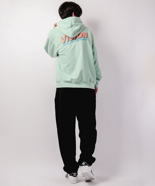 VISION STREET WEAR（ヴィジョンストリートウェア）の「VISION STREET WEAR 裏毛刺繍スウェットパーカー（パーカー・メンズ・グリーン/チャコールグレー/オフホワイト/ラベンダー・M/L/LL）」の14枚目の写真