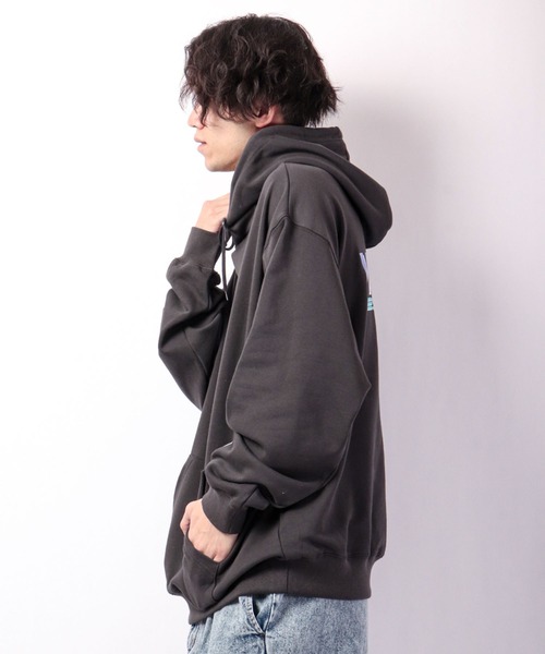VISION STREET WEAR（ヴィジョンストリートウェア）の「VISION STREET WEAR 裏毛刺繍スウェットパーカー（パーカー・メンズ・グリーン/チャコールグレー/オフホワイト/ラベンダー・M/L/LL）」の20枚目の写真