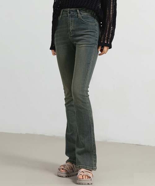 セール】[大きいサイズ有/すらっと美脚見せ] ハイウエスト ストレッチ