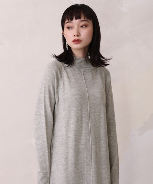 LOUISE ODIER(ルイーズオディール)の「センターシームニットワンピース(チュニック・レディース・ライトグレー/グリーン/ブラック/ベージュ・MEDIUM)」の20枚目の写真