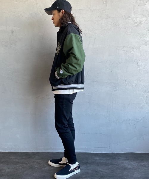 VISION STREET WEAR（ヴィジョンストリートウェア）の「【WEB限定】[VISION STREET WEAR/ビジョンストリートウェアー] ビッグシルエット ナイロンワッペンスタジャン（スタジャン・レディース・ブラック/グリーン・M/L）」の9枚目の写真
