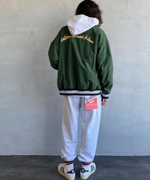 VISION STREET WEAR（ヴィジョンストリートウェア）の「【WEB限定】[VISION STREET WEAR/ビジョンストリートウェアー] ビッグシルエット ナイロンワッペンスタジャン（スタジャン・レディース・ブラック/グリーン・M/L）」の17枚目の写真