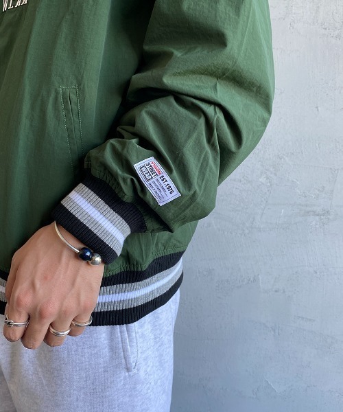 VISION STREET WEAR（ヴィジョンストリートウェア）の「【WEB限定】[VISION STREET WEAR/ビジョンストリートウェアー] ビッグシルエット ナイロンワッペンスタジャン（スタジャン・レディース・ブラック/グリーン・M/L）」の19枚目の写真