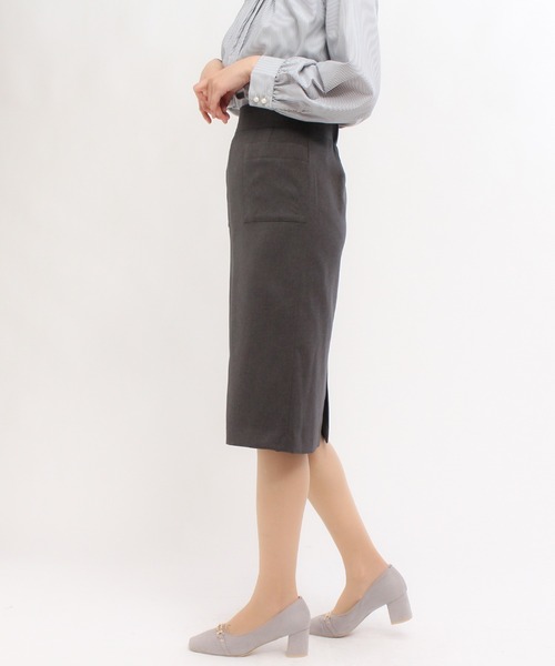 TRUDEA（トルディア）の「ポケ付きバックスリットタイトスカート（スカート・レディース・グレー/グレイッシュベージュ/ブラック・MEDIUM/LARGE/SMALL/X-SMALL）」の14枚目の写真