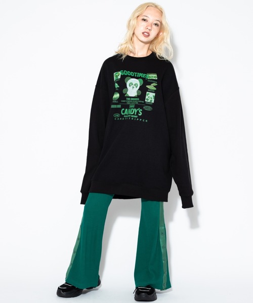 Candy Stripper（キャンディストリッパー）の「SIDE SLIT RIB FIT パンツ（その他パンツ・レディース・ブラック/グリーン/パープル・2）」の15枚目の写真