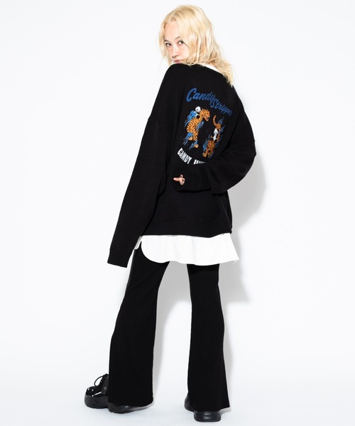 Candy Stripper（キャンディストリッパー）の「SIDE SLIT RIB FIT パンツ（その他パンツ・レディース・ブラック/グリーン/パープル・2）」の14枚目の写真