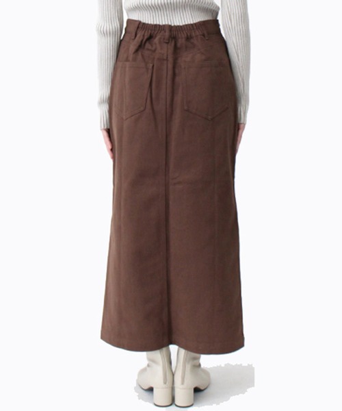 STYLEBLOCK(スタイルブロック)の「起毛カツラギタイトロングスカート(スカート・レディース・アイボリー/グレイッシュベージュ/チャコールグレー/マスタード/ブラウン・M)」の10枚目の写真