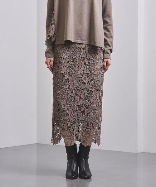 UNITED ARROWS（ユナイテッドアローズ）の「＜UNITED ARROWS＞BROCHE LACE スカート B◆（スカート・レディース・ダークグレー/ロイヤルブルー・40/38/36/34）」の4枚目の写真