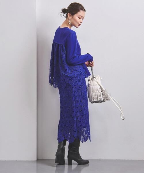 UNITED ARROWS（ユナイテッドアローズ）の「＜UNITED ARROWS＞BROCHE LACE スカート B◆（スカート・レディース・ダークグレー/ロイヤルブルー・40/38/36/34）」の7枚目の写真