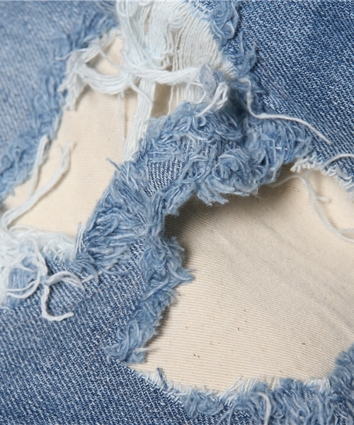 WEGO(ウィゴー)の「WEGO/クラッシュアンクルデニムパンツ(デニムパンツ・メンズ・インディゴブルー・MEDIUM/LARGE)」の6枚目の写真