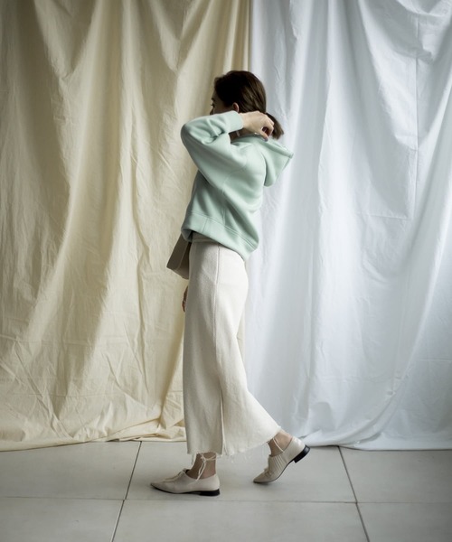 mona Belinda(モナベリンダ)の「裾スリットフリンジスカート(スカート・レディース・ホワイト/チャコールグレー・FREE)」の16枚目の写真