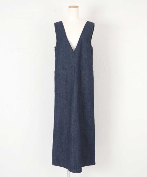 titivate(ティティベイト)の「Vネックデニムワンピース(ワンピース・レディース・ホワイト系その他/ブラック/ネイビー・S/M/L)」の12枚目の写真