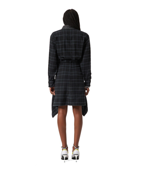 DIESEL（ディーゼル）の「レディース ワンピース チェック シャツドレス 長袖 デニムミックス（ワンピース・レディース・ブラック系その他・SMALL/MEDIUM/LARGE/X-SMALL）」の4枚目の写真