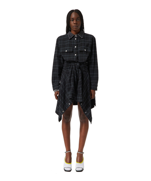 DIESEL（ディーゼル）の「レディース ワンピース チェック シャツドレス 長袖 デニムミックス（ワンピース・レディース・ブラック系その他・SMALL/MEDIUM/LARGE/X-SMALL）」の10枚目の写真