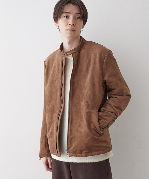 JUNRED(ジュンレッド)の「フェイクレザー中わたブルゾン(その他アウター・メンズ・ブラウン/ブラック・L/M/LL)」の8枚目の写真