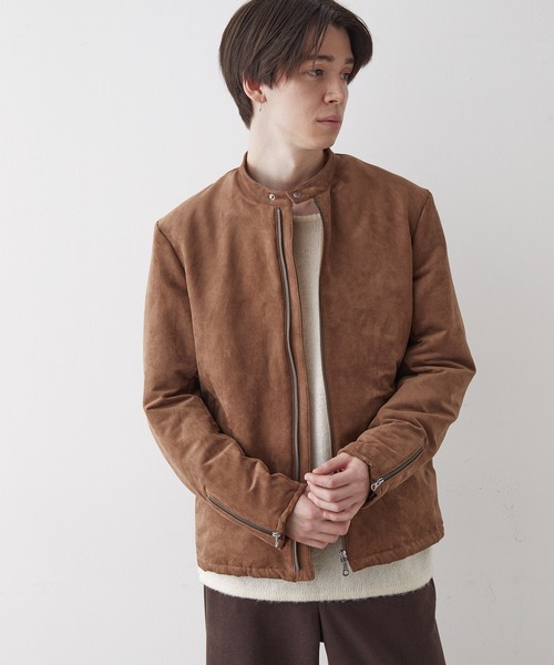 JUNRED(ジュンレッド)の「フェイクレザー中わたブルゾン(その他アウター・メンズ・ブラウン/ブラック・L/M/LL)」の9枚目の写真