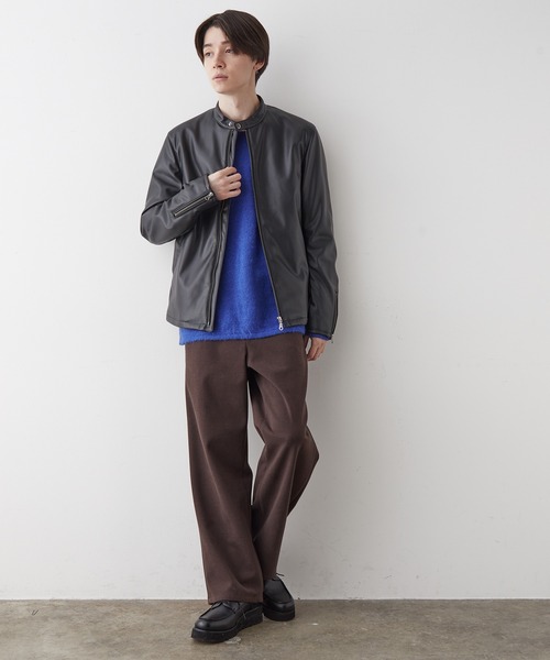 JUNRED(ジュンレッド)の「フェイクレザー中わたブルゾン(その他アウター・メンズ・ブラウン/ブラック・L/M/LL)」の11枚目の写真
