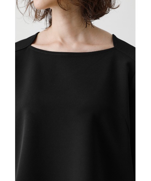 crie conforto(クリーコンフォルト)の「2重織ストレッチブラウス(Tシャツ/カットソー・レディース・ブラック/グレイッシュベージュ・MEDIUM/SMALL)」の16枚目の写真