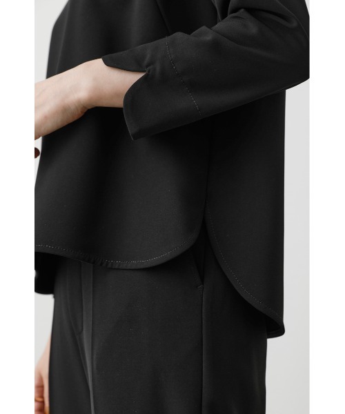 crie conforto(クリーコンフォルト)の「2重織ストレッチブラウス(Tシャツ/カットソー・レディース・ブラック/グレイッシュベージュ・MEDIUM/SMALL)」の18枚目の写真