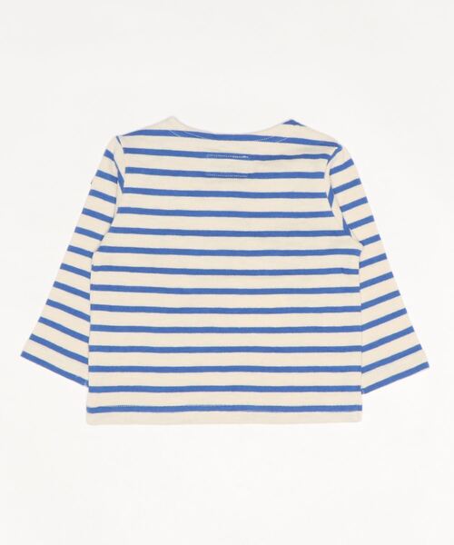 BIG FIELD（ビッグフィールド）の「ボーダーボートネックロンT（80～150cm）（Tシャツ/カットソー・キッズ・オフホワイト/ピンク/オレンジ/ブルー/グリーン/グリーン系その他・90/100/110/120/80/130/95/140/150）」の21枚目の写真